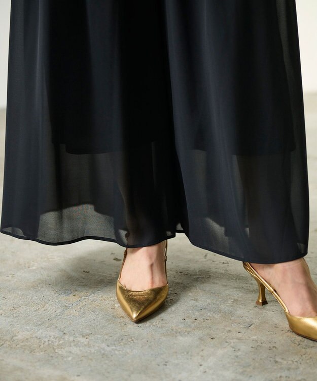 GRACE CONTINENTAL シアープリーツパンツ ブラック