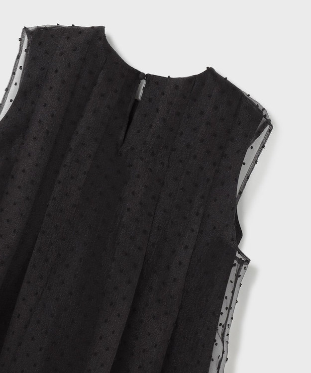 GRACE CONTINENTAL シアージャガードカットトップ ブラック