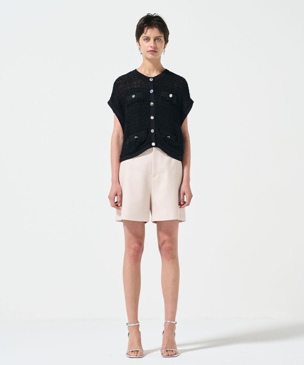 GRACE CONTINENTAL ショートニットベスト ブラック