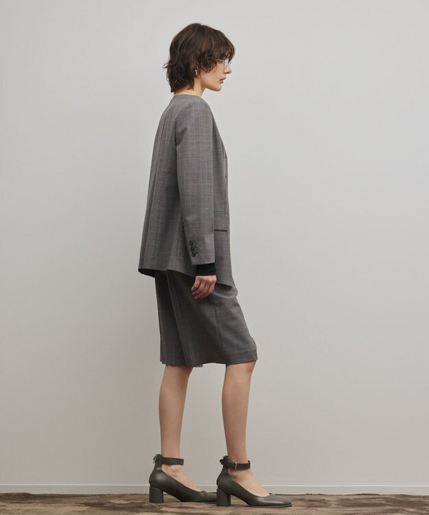 GRACE CONTINENTAL デザインフロントジャケット グレンチェック