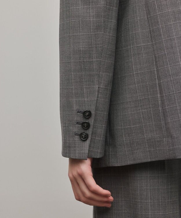 GRACE CONTINENTAL デザインフロントジャケット グレンチェック