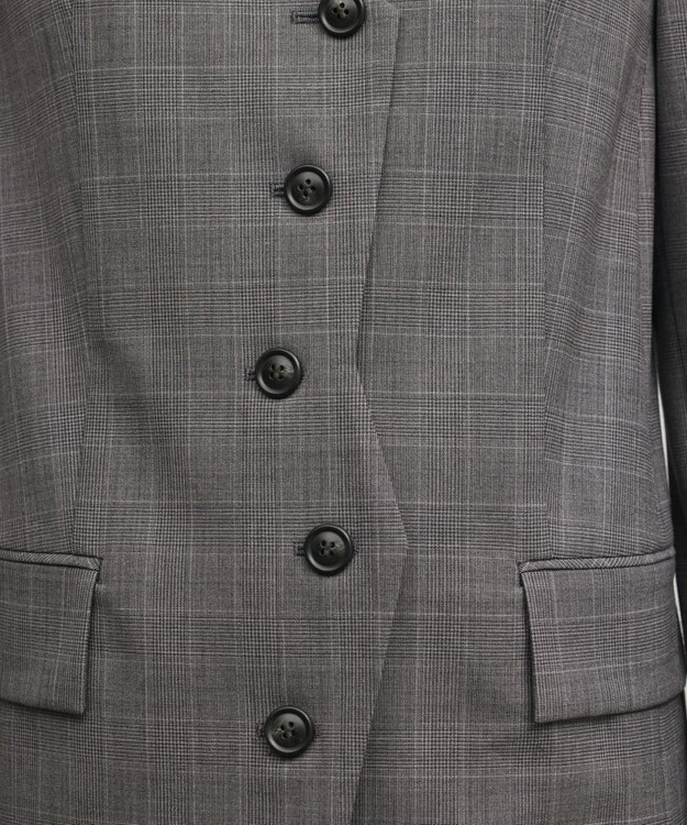 GRACE CONTINENTAL デザインフロントジャケット グレンチェック