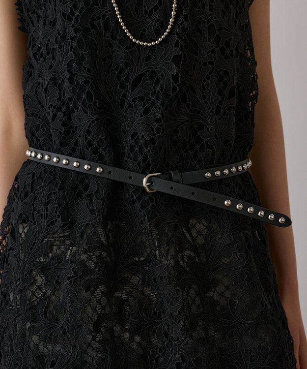 GRACE CONTINENTAL スタッズベルト ブラック