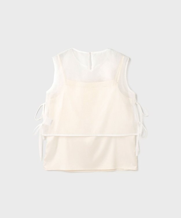 GRACE CONTINENTAL メッシュフラワートップ ホワイト