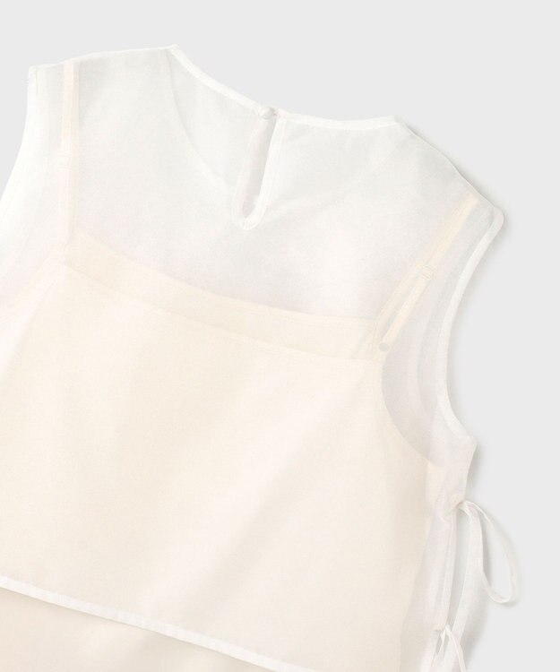 GRACE CONTINENTAL メッシュフラワートップ ホワイト