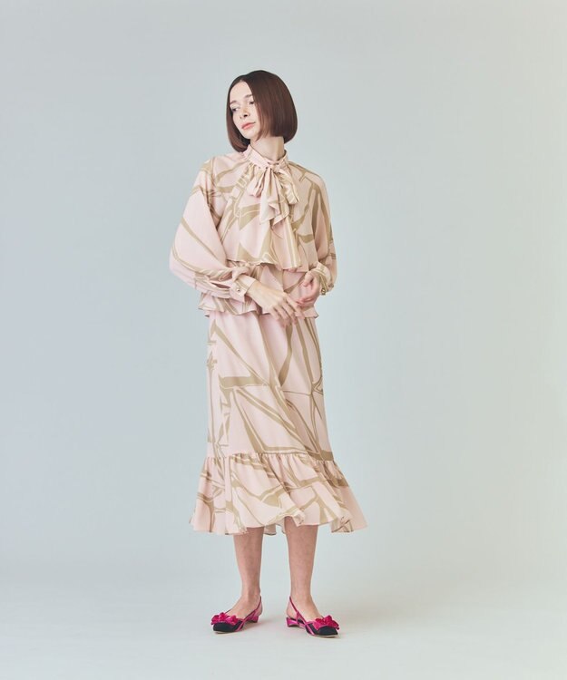 GRACE CONTINENTAL キカラッフルレイヤードワンピース ピンク