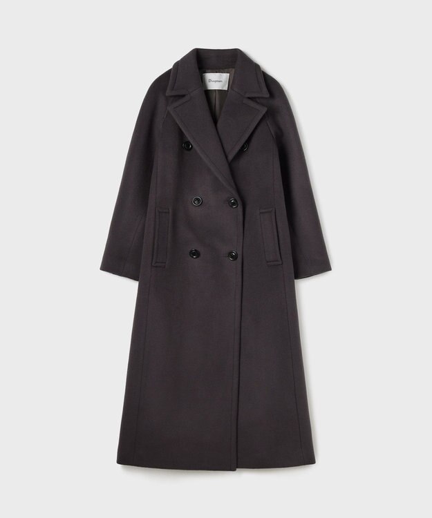 GRACE CONTINENTAL ショートビーバーロングコート チャコール