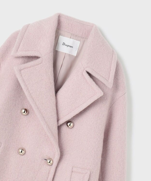 GRACE CONTINENTAL モヘヤシャギーPコート ピンク