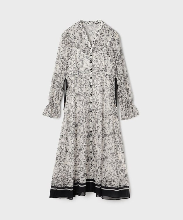 GRACE CONTINENTAL ドロストティアードフレアワンピース キナリ