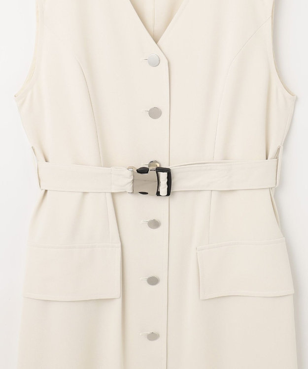 GRACE CONTINENTAL ベルト付ジャンパースカート キナリ