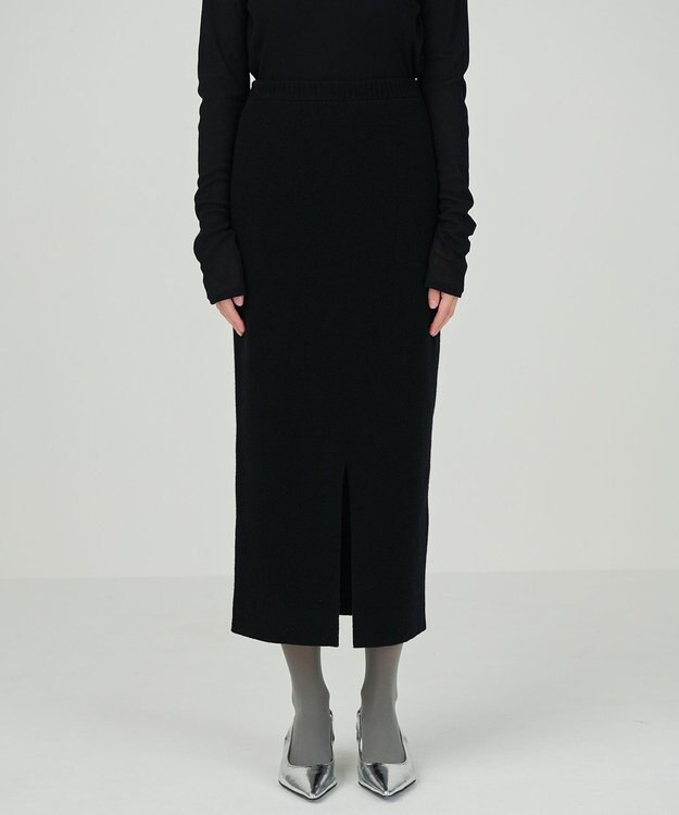 GRACE CONTINENTAL クーマラムニットスカート ブラック