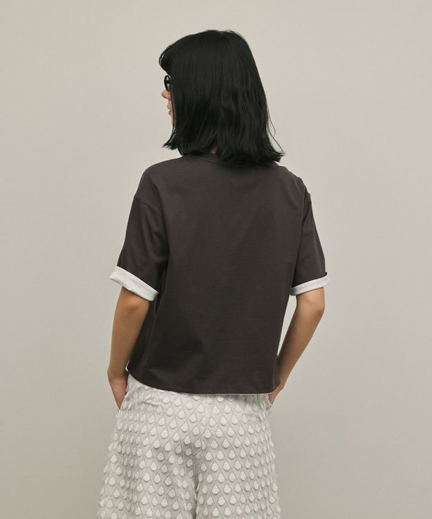 GRACE CONTINENTAL レイヤードロゴＴシャツ チャコール