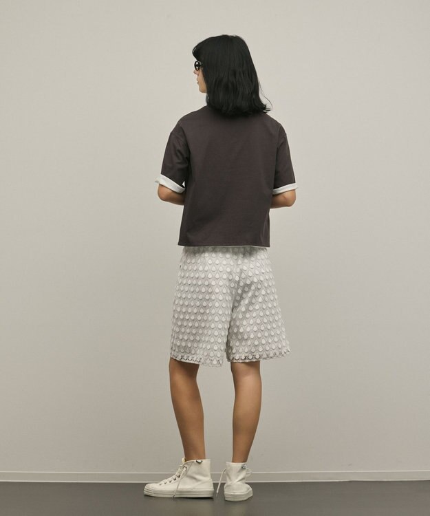 GRACE CONTINENTAL レイヤードロゴＴシャツ チャコール