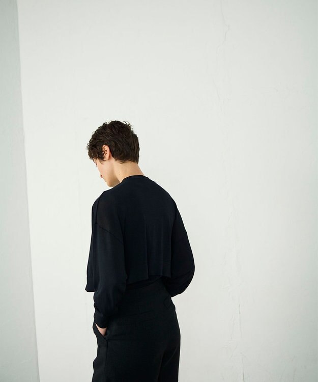 GRACE CONTINENTAL ショートドルマンニットカーディガン ブラック