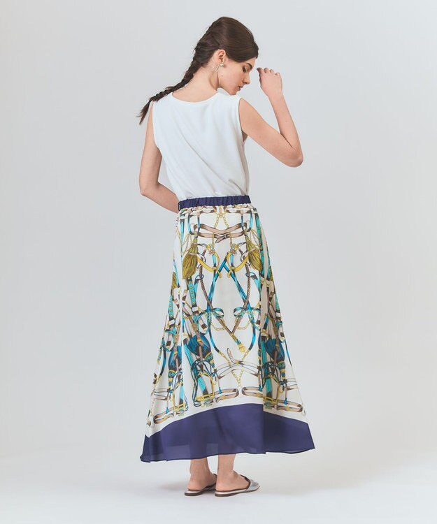 GRACE CONTINENTAL マリンスカーフロングスカート キナリ