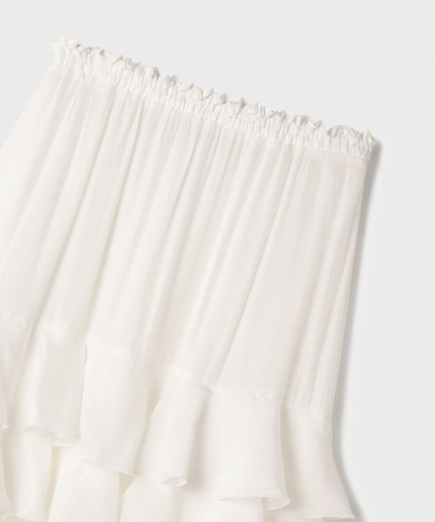 GRACE CONTINENTAL ティアードフリルスカート ホワイト