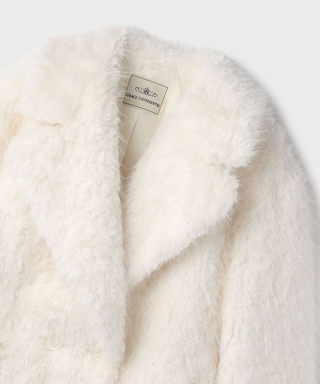GRACE CONTINENTAL フェイクファーPコート キナリ