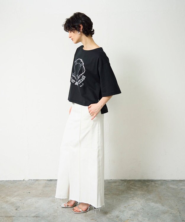 GRACE CONTINENTAL プリントトップ ブラック