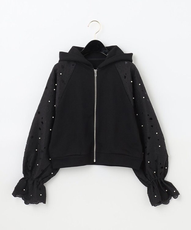 Gracecontinental カットワークパフ袖パーカー カットワークパフ袖パーカー / GRACE CONTINENTAL | GRACE