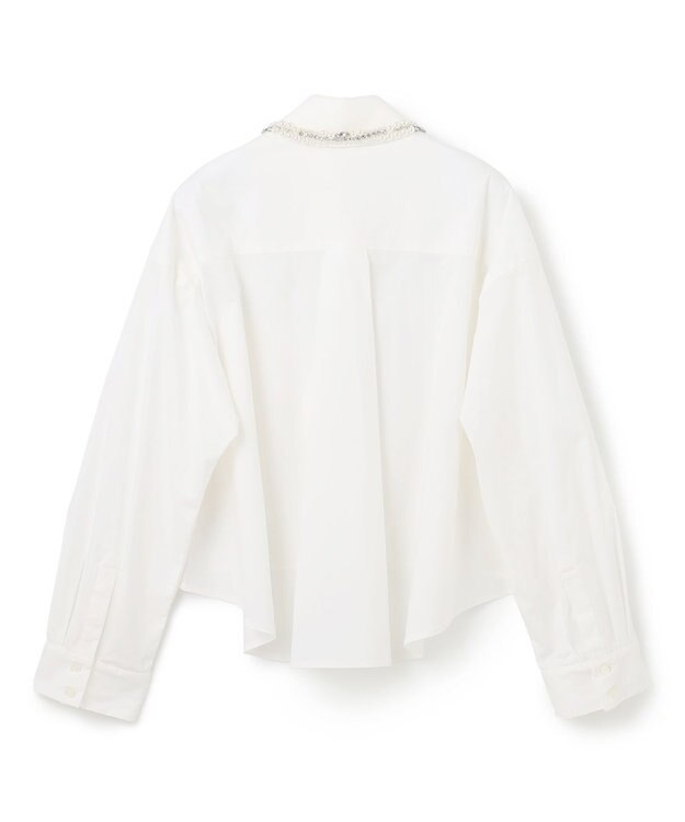 GRACE CONTINENTAL ビジューカラーシャツ ホワイト