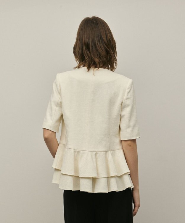 GRACE CONTINENTAL ペプラムツイードジャケット キナリ