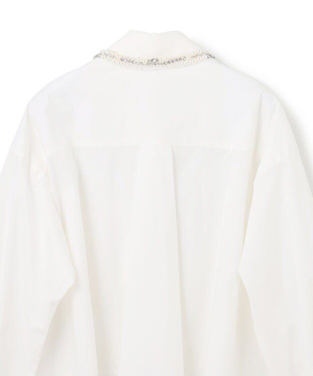 GRACE CONTINENTAL ビジューカラーシャツ ホワイト