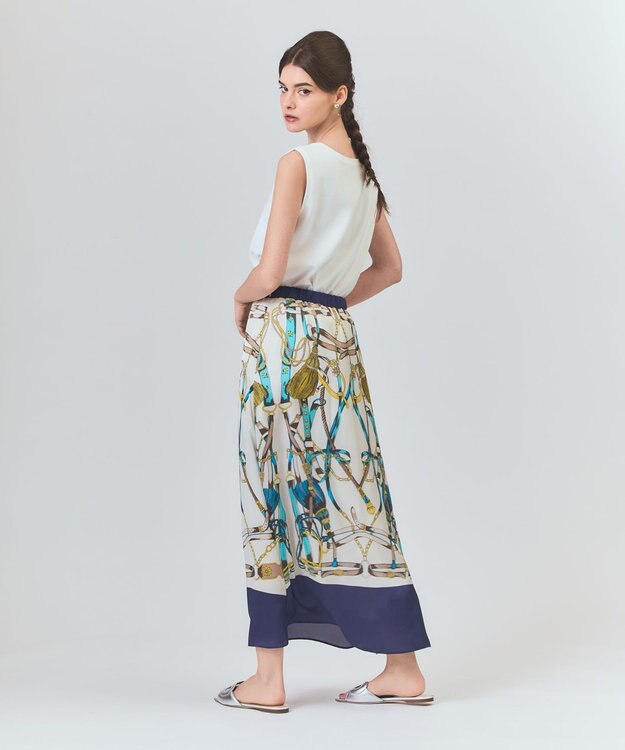 GRACE CONTINENTAL マリンスカーフロングスカート キナリ