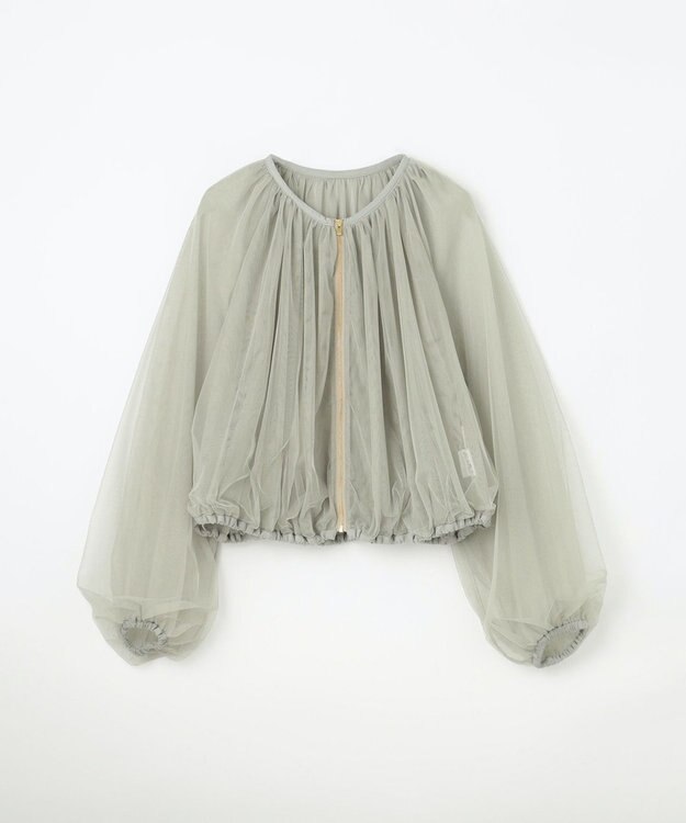 GRACE CONTINENTAL ギャザーチュールブルゾン カーキ