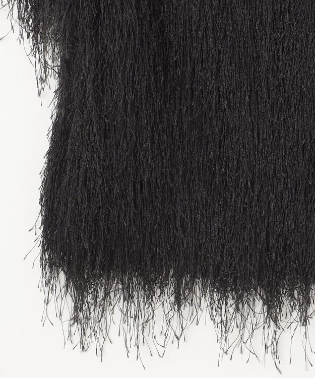 GRACE CONTINENTAL フリンジトップ ブラック