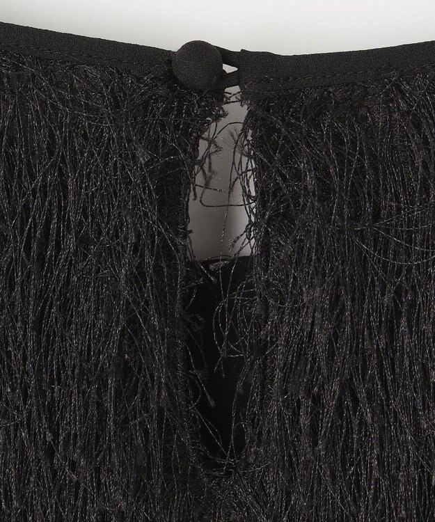 GRACE CONTINENTAL フリンジトップ ブラック