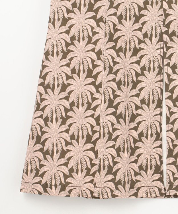 GRACE CONTINENTAL パームモチーフカーゴスカート カーキ