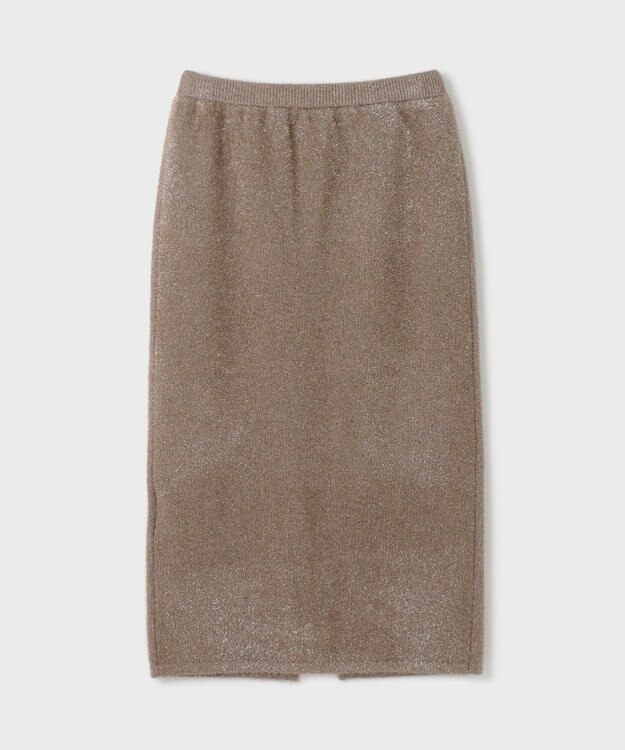 GRACE CONTINENTAL フィルムヤーンニットスカート ベージュ