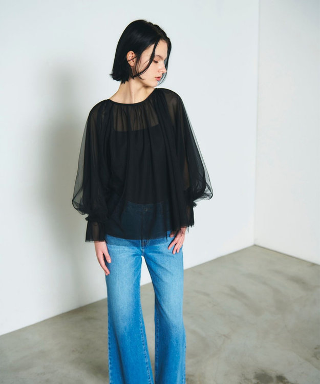 GRACE CONTINENTAL チュール2WAYトップ ブラック