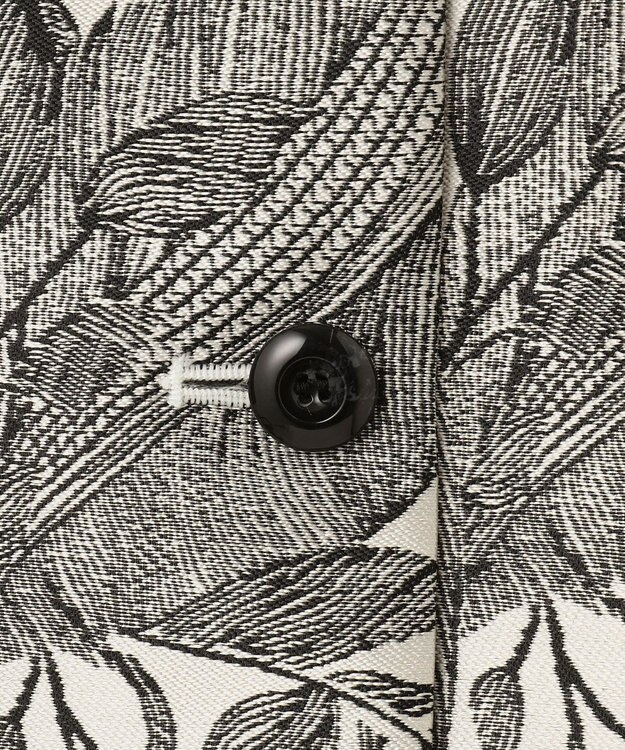 GRACE CONTINENTAL ボタニカルジャガードシャツ キナリ