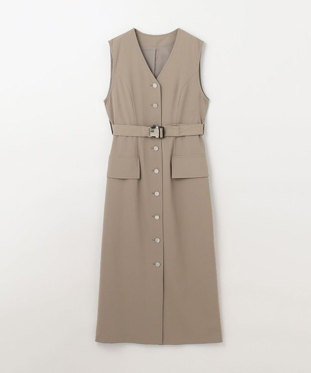 GRACE CONTINENTAL ベルト付ジャンパースカート カーキ