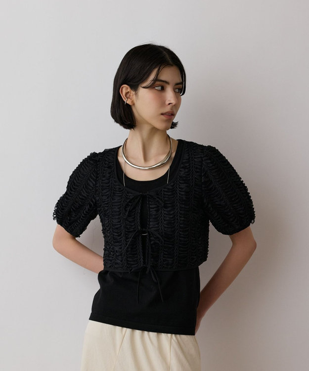 GRACE CONTINENTAL レーススカラトップ ブラック