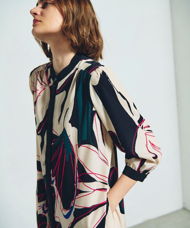 GRACE CONTINENTAL キカラインフラワーワンピース キナリ