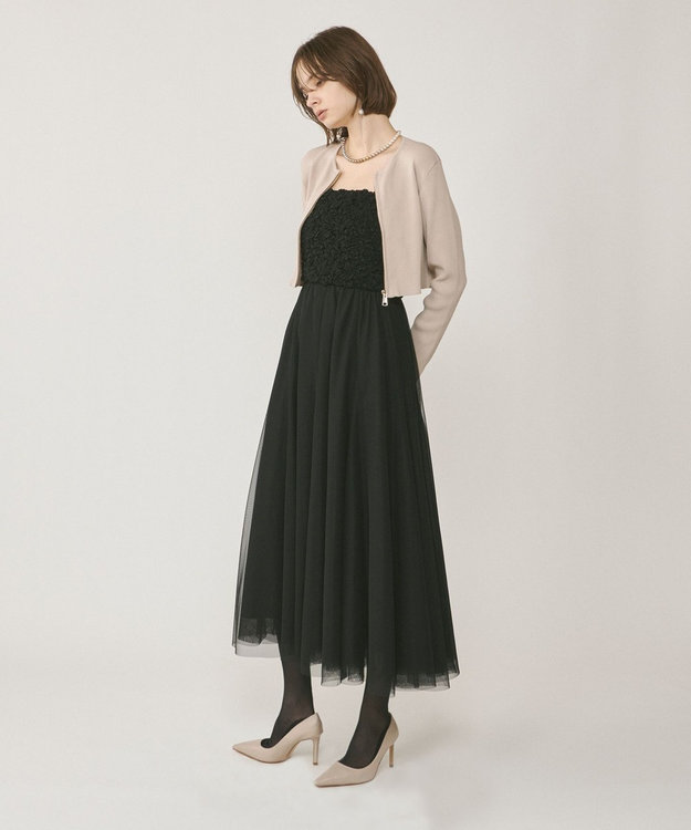 GRACE CONTINENTAL シャーリングベアドレス ブラック