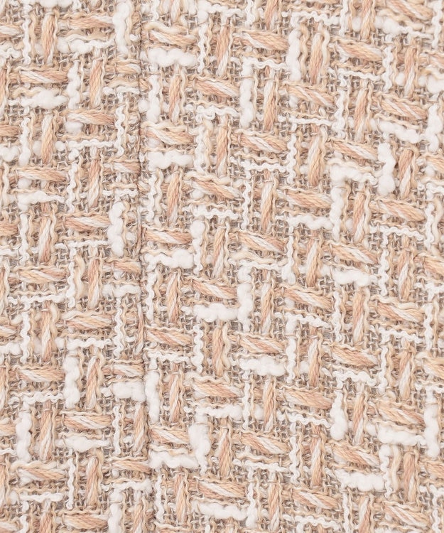 GRACE CONTINENTAL ツイードコンビミニワンピース ベージュ