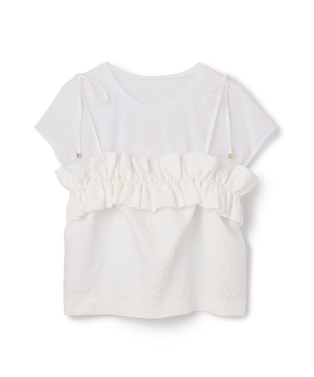 GRACE CONTINENTAL ビスチェチュールトップ ホワイト