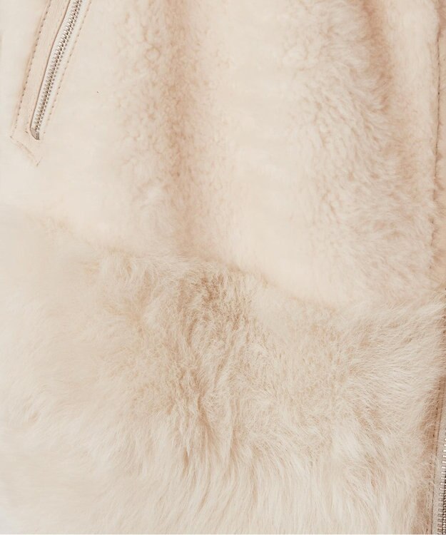 GRACE CONTINENTAL ムートンライダースコート キナリ