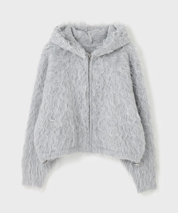 GRACE CONTINENTAL 起毛ニットパーカー グレー