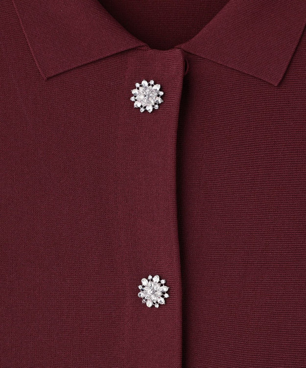 GRACE CONTINENTAL ビジューニットベスト ボルドー