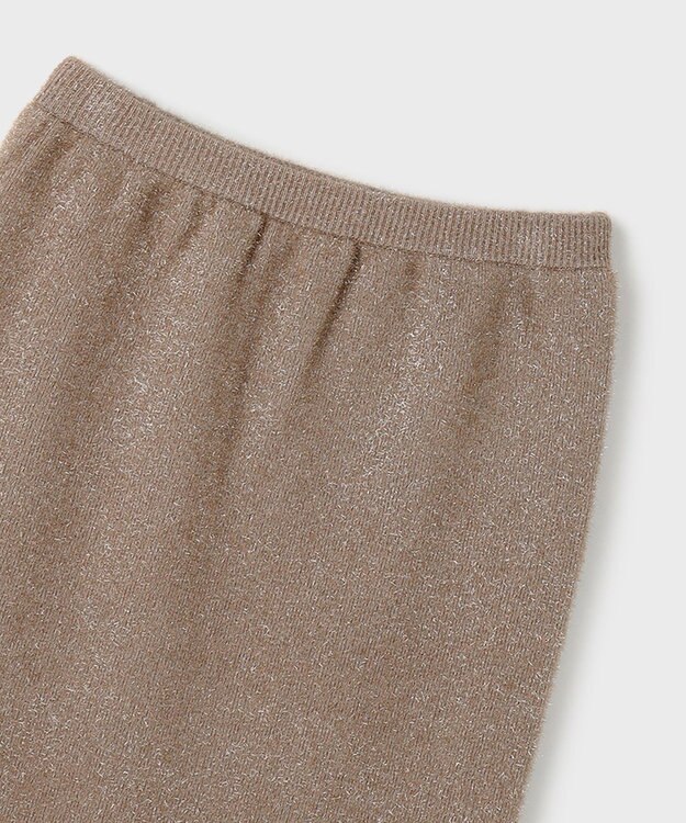 GRACE CONTINENTAL フィルムヤーンニットスカート ベージュ