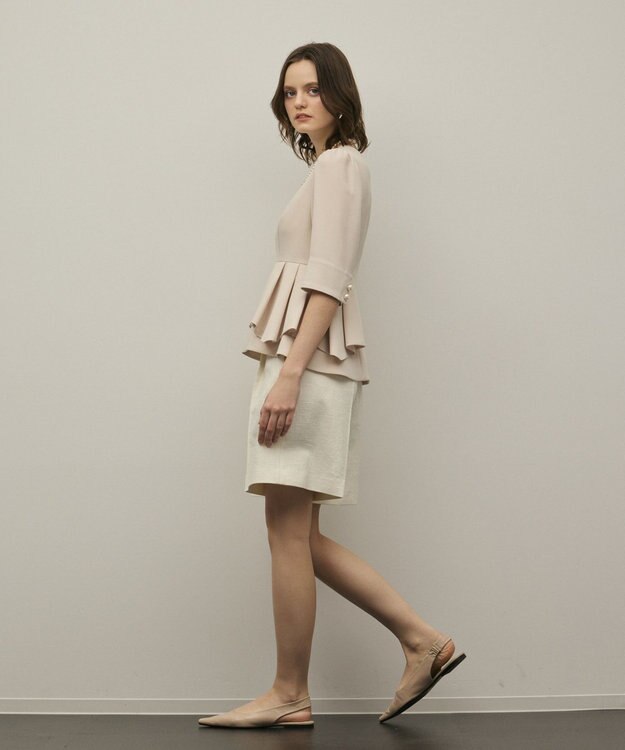 GRACE CONTINENTAL ツイードタックショートパンツ キナリ