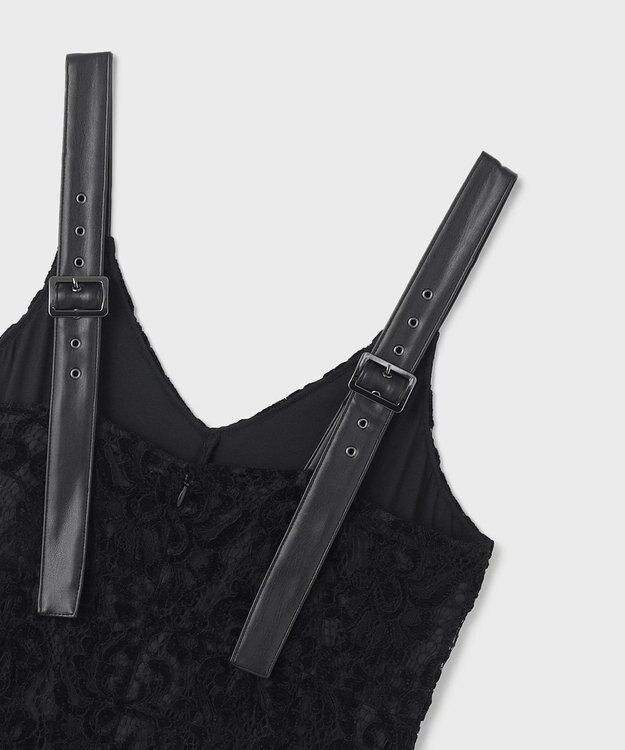 GRACE CONTINENTAL モールレースキャミワンピース ブラック