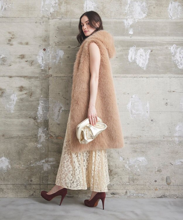 GRACE CONTINENTAL 【LOU ANDREA】フェイクジレ キャメル