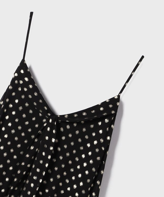 GRACE CONTINENTAL フォイルドットキャミワンピース ブラック