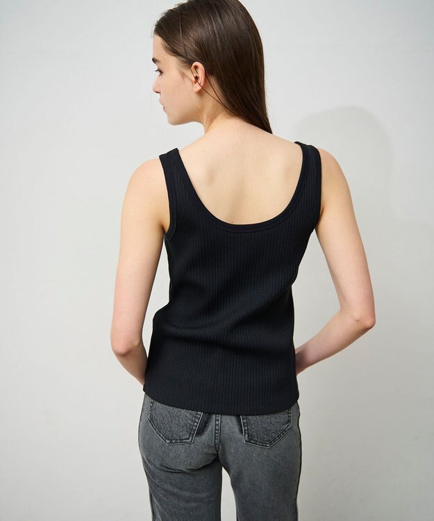 GRACE CONTINENTAL リブタンクトップ ブラック