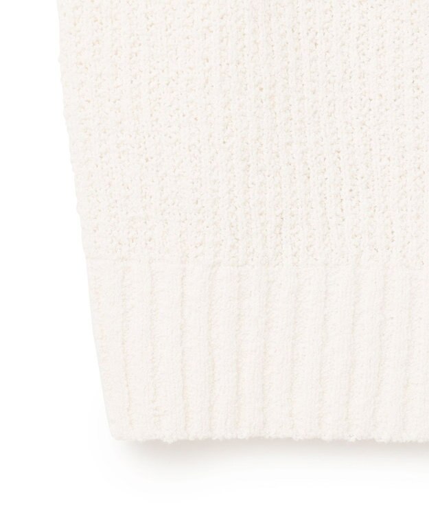 GRACE CONTINENTAL バイカラーニットノースリーブ ホワイト